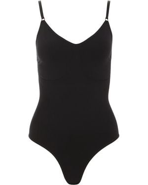 Quiz Seamless Strappy Bodysuit Nylon - Black