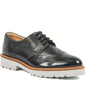 Pod Kortney Leather Patent Brogues Shoes - Blue
