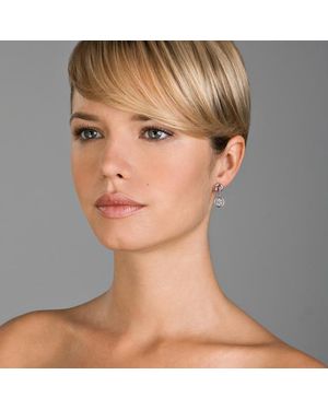 Orphelia Dames 925 Zilveren Oorbellen Met Droup - Bruin