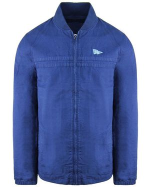 Vans Off The Wall Long Sleeve Zip Up Collared Jacket V0Pifwc Cotton - Blue