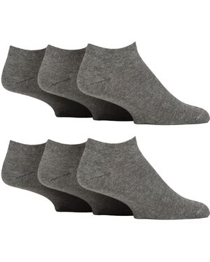 Gentle Grip 6 Pack Diabetic Trainer Socks - Grey
