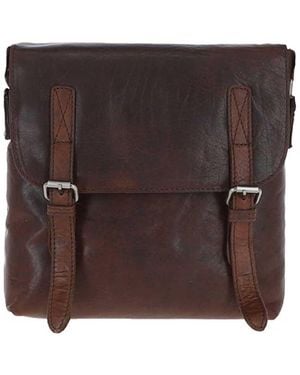 Ashwood Leather 'Renato' Real Vintage Flight Shoulder Bag - Brown