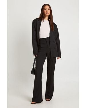 Boohoo Tall Basics Tailored Flare Trouser - Black