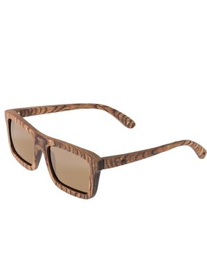 Spectrum Burrow Wood Polarized Sunglasses - Brown