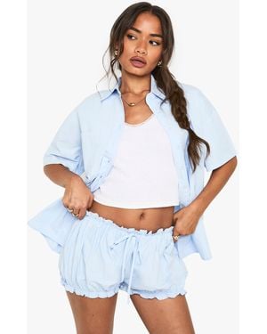 Boohoo Drawstring Waist Bloomers - White