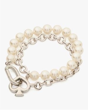 Kate Spade Pearl Wrap Bracelet - White