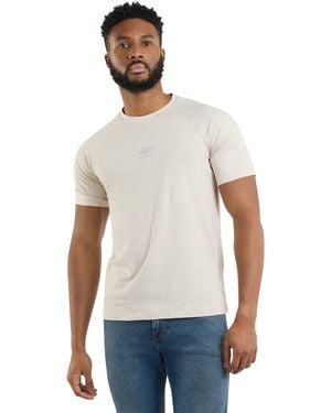 Umbro Layered Box Logo T-Shirt Sand) - White