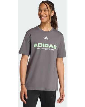 adidas House Of Tiro Linear Graphic T-Shirt - Grey