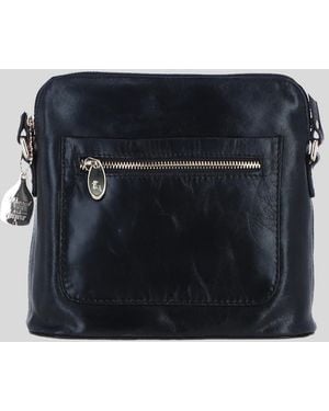 Ashwood Leather Genuine Crossbody Bag With Adjustable Strap - Blue