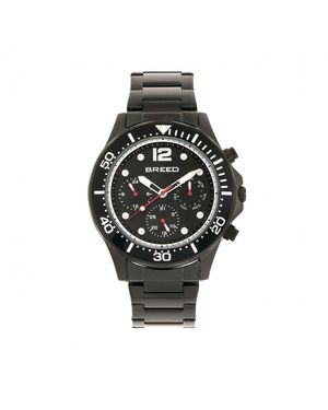 Breed Pegasus Bracelet Watch W/Day/Date - Black