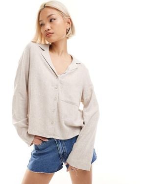 Weekday Trust Linen Mix Blouse - White