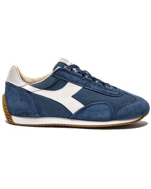 Diadora Heritage Equipe H Canvas Stone Wash Trainer Stellar - Blue