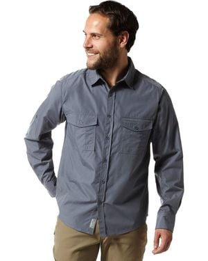 Craghoppers Kiwi Long Sleeved Shirt - Blue