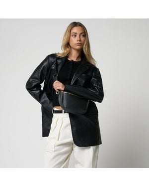 Barneys Originals Real Leather Cross Body Bag - Black