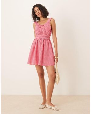 ASOS Wide Strap Channel Waist Mini Sundress - Pink