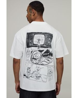 BoohooMAN Oversized Buzz Comic License Print T-Shirt - Grey
