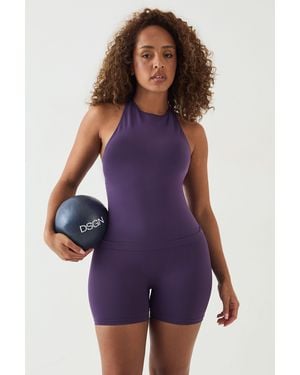 DSGN Studio Sport Contour Seamless High Neck Padded Active Top - Purple