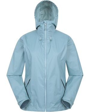 Mountain Warehouse Ladies Swerve Packaway Waterproof Jacket (Light) - Blue