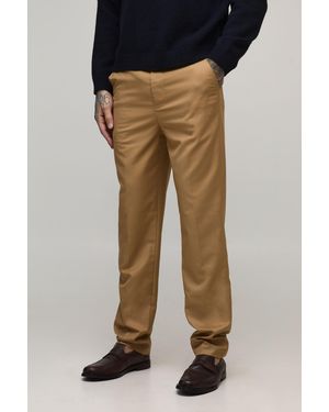 BoohooMAN Tall Straight Fit Tailored Trousers - Black