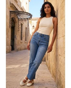 Roman Straight Leg Stretch Jeans - Blue