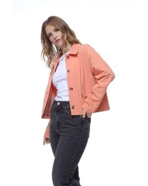 Elle Zoe Cropped Mac Apricot Crush - Pink