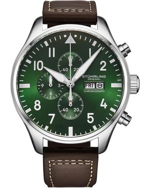Stuhrling Navigator Chrono 4075 43Mm - Green