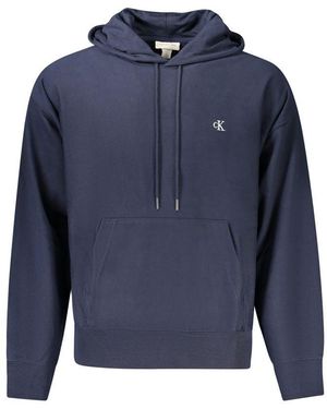 Calvin Klein Pullover Hoodie Logo Detail - Blue