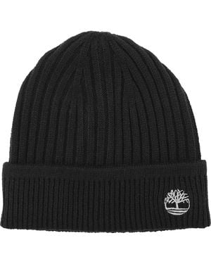 Timberland Solid Rib Beanie - Black