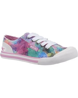 Rocket Dog Jazzin Cotton /Multi Trainers - Blue