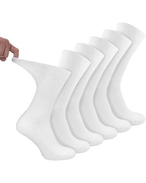Dr.Socks 6 Pack Diabetic Sport Socks - White