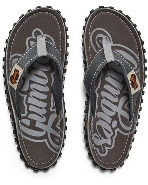Gumbies Islander Recycled Flip-Flops Cool Canvas - Black