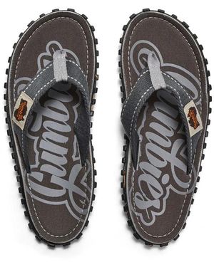Gumbies Islander Recycled Flip-Flops Cool Canvas - Black