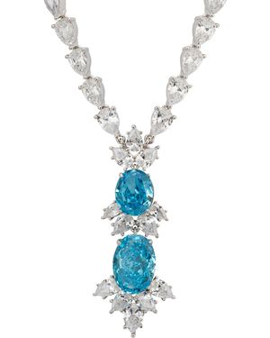 LÁTELITA London Ascot Statement Necklace Topaz Sterling - Blue