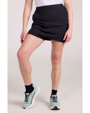 Mountain Warehouse 'Flex' Stretchy Travel Skort Quick Dry High Waist Sports Workout Skirt - Blue