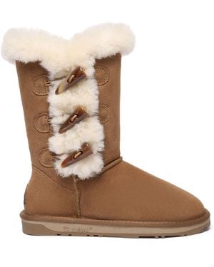 EverAu Australia Ever Au Ashy Horn Toggle Buttons Tall Boots - Brown