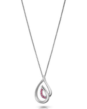 Orphelia 'Dazzle' 925 Sterling Chain With Pendant - Metallic