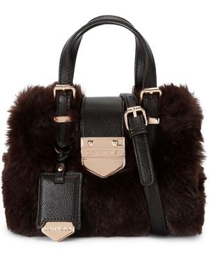 Carvela Kurt Geiger Maria Micro Fur Bag - Black