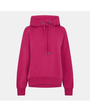 Head Motion Hooded Neck Long Sleeve Sweatshirt - Pink