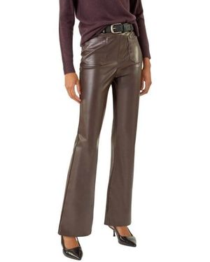 Roman Faux Leather Bootcut Trouser - Brown