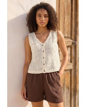 D.u.s.k Sequin Detail Waistcoat - Natural