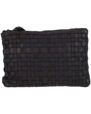 Ashwood Leather 'Magnificenza' Vintage Woven Classic Crossbody Bag - Black
