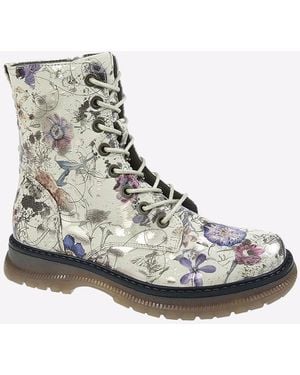 Cipriata Annetta Memory Foam Zip Boot - White