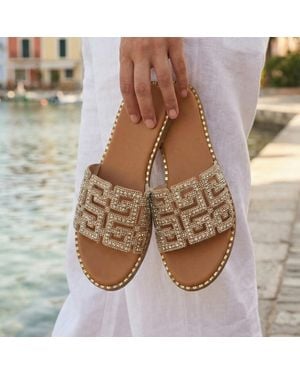 Wynsors Flat Sandals Cena Slip On - Brown