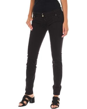 Met Long Trousers With Narrow Cut Hems 10Dbf0115 - Black