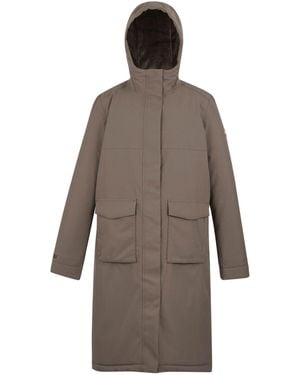 Regatta Ladies Yarli Longline Waterproof Jacket /Cocoa) - Brown