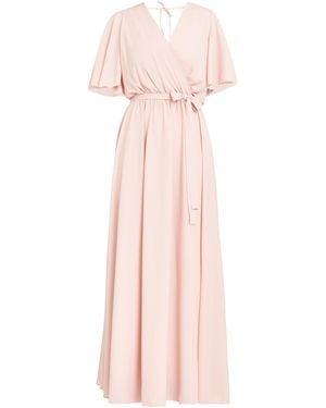 Gina Bacconi Crissy Maxi Dress With Cape Sleeve - Pink
