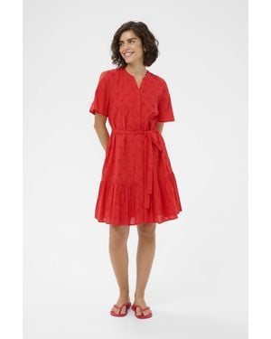 Kaffe Jurk Kafiona Jurk Loose Fit - Rood