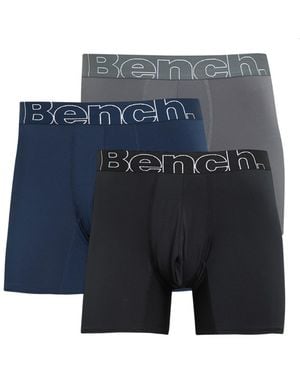 Bench Jackis 3Pk Premium Boxer Shorts - Blue