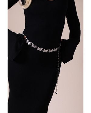 SVNX Butterfly Chain Belt - Black