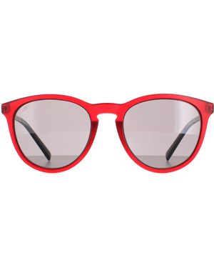 Serengeti Round Matte Crystal Saturn Polarized Smoke Brawley - Red